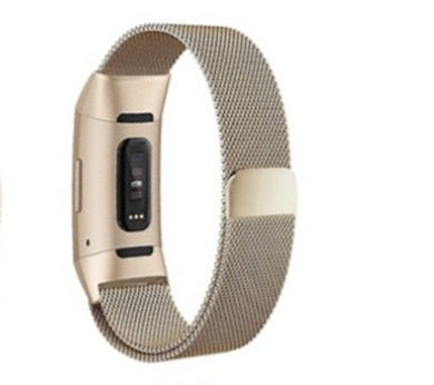 Smart Bracelet Stainless Steel Metal Strap Vintage gold