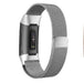 Smart Bracelet Stainless Steel Metal Strap Silver
