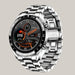 Smart Pedometer Heart Rate Watch Silver 4pcs