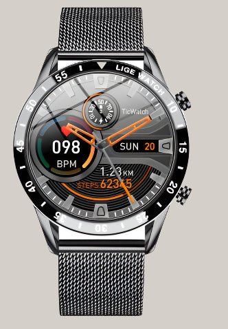 Smart Pedometer Heart Rate Watch Black A 1pc