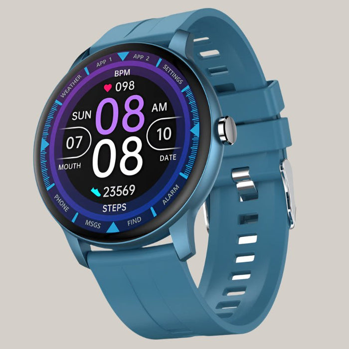 Full-Touch Smartwatch with Bluetooth Calling Black Silicone tape