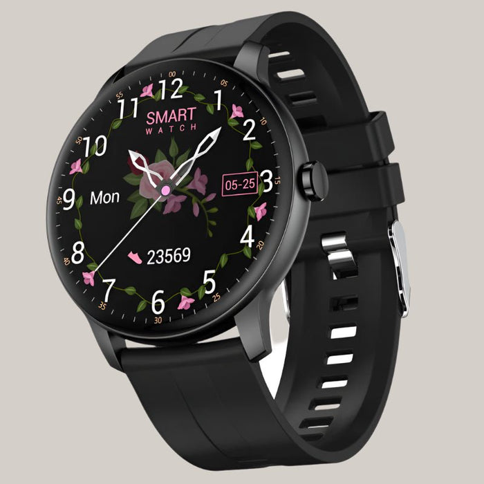 Smart Watch Bluetooth Call Full Touch Screen HD Blue Silicone tape