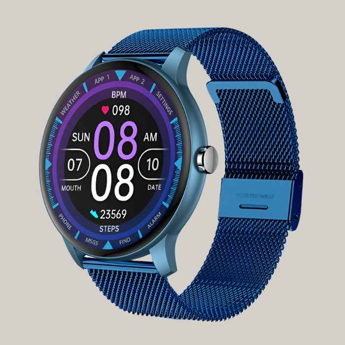 Full-Touch Smartwatch with Bluetooth Calling Black Steel belt