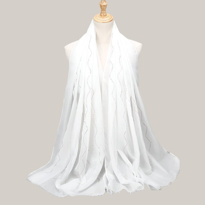 Solid color diamond and scarves White