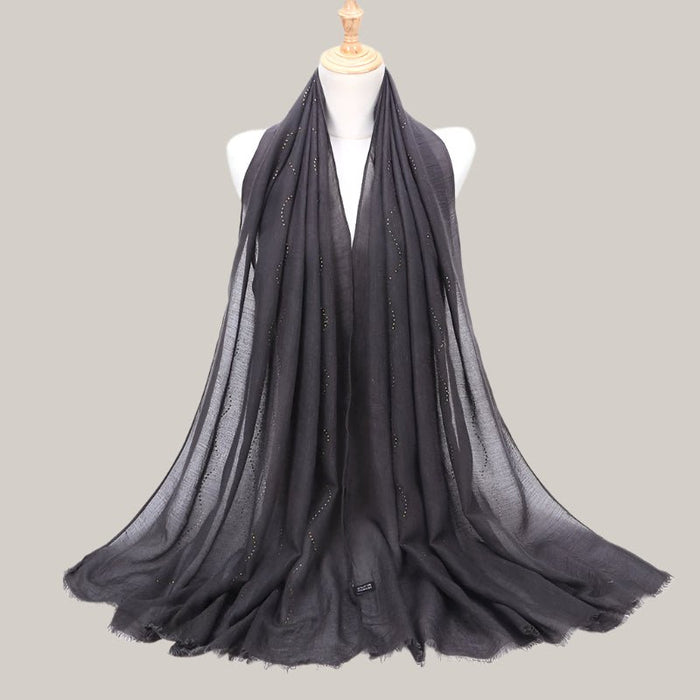 Solid color diamond and scarves Dark Grey