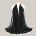 Solid color diamond and scarves Black