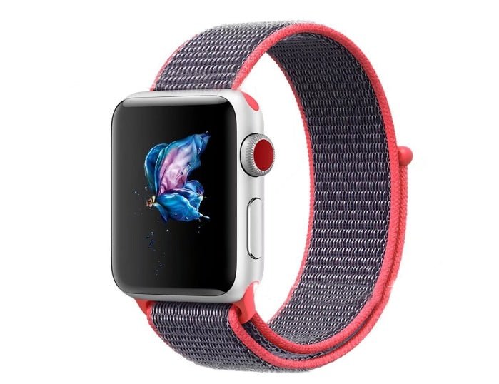 Sports Nylon LoopWatch Strap red