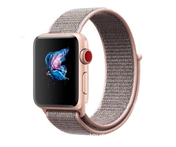 Sports Nylon Loop Watch Strap pink