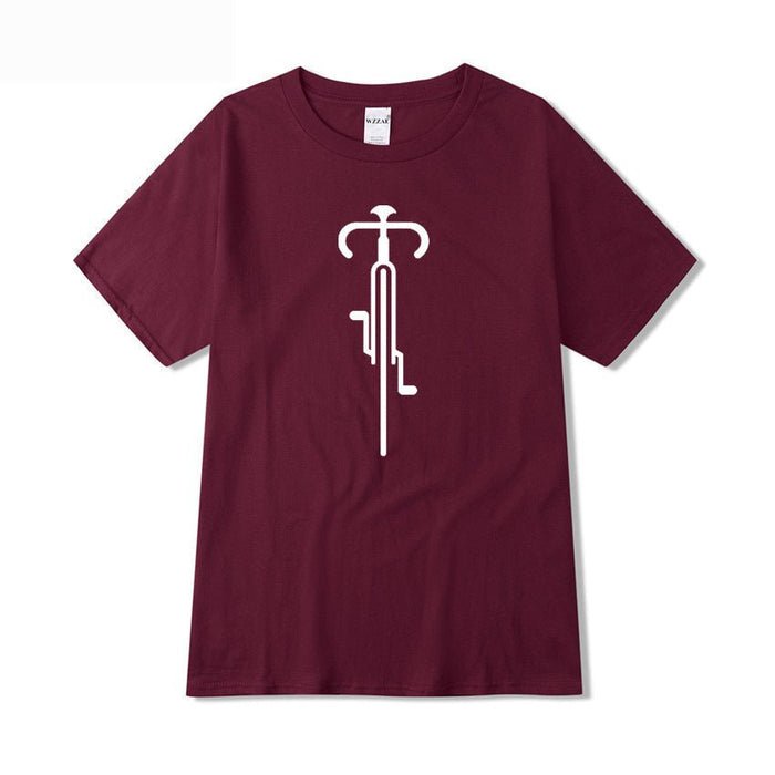 Spring And Autumn Bottoming Shirt Men Clothing Red wine