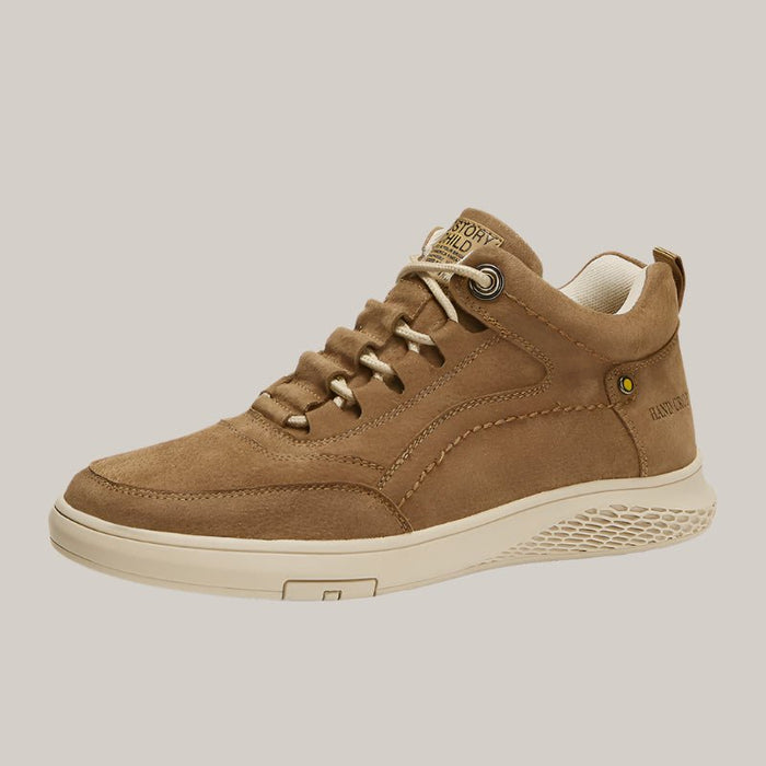 Lightweight Leather Sneakers for Spring Brown