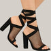 Strap Lace Up High Heels Sandal
