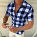 ASI Store Stylish Summer Shirts for Men - Checkered Design Blue