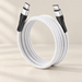 White braided USB-C cable with black and silver connectors