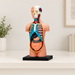 Educational anatomy torso model on an ivory shelf