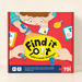 Red Find it out picture-search game box on an ivory tabletop.