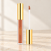Bronze pearlescent liquid lipstick with gold caps and applicator.