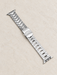 Silver watch band with double clasp on ivory stone