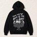 Back of a black hoodie with white Isaiah40:31 lettering and eagle and mountain print