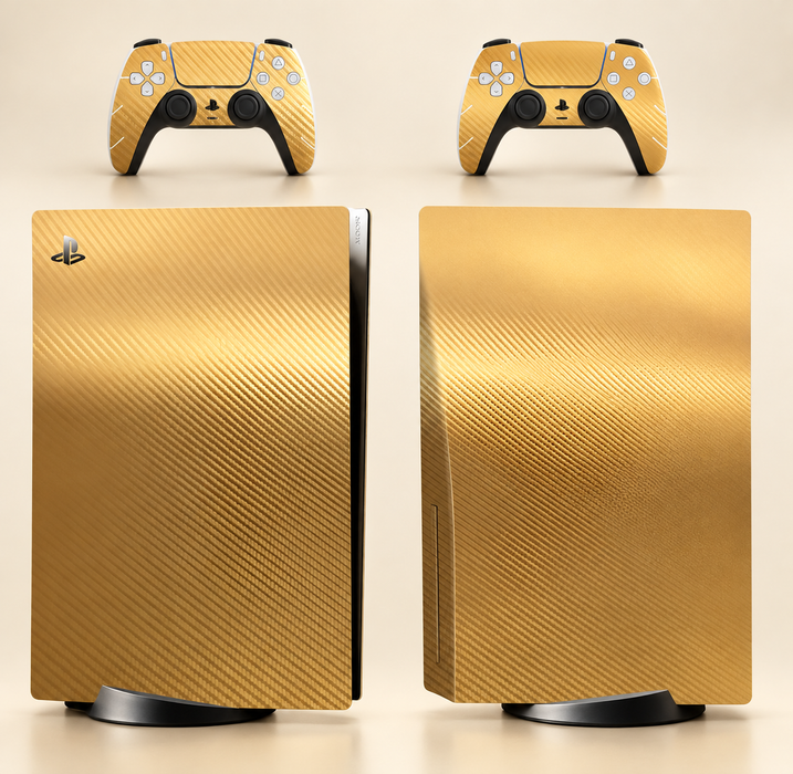 Gold protective skin presentation on consoles and controllers