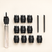 Spot weld cutter set with ten spare cutters and two pins
