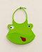 Green frog silicone bib