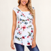 White floral maternity top