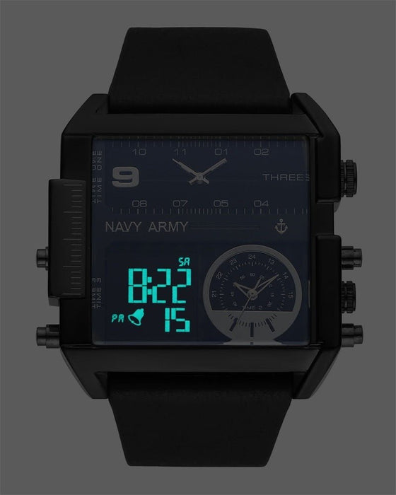 Three-Display Digital Sports Watch