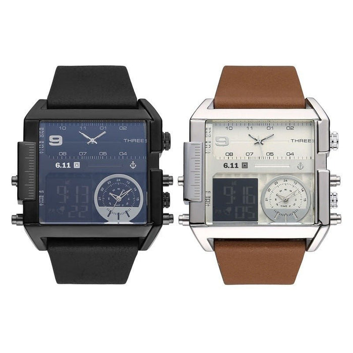 Three-Display Digital Sports Watch