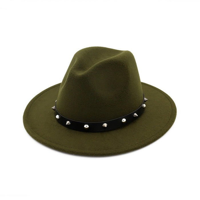 Unisex Woolen Winter Hat Army Green