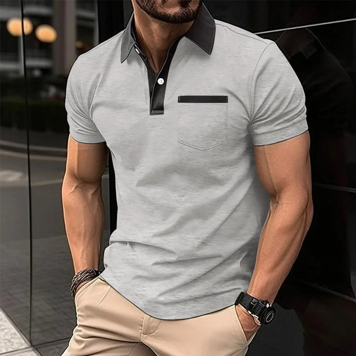 Trendy Men's Fashion Tops - Stylish Polos Light Gray