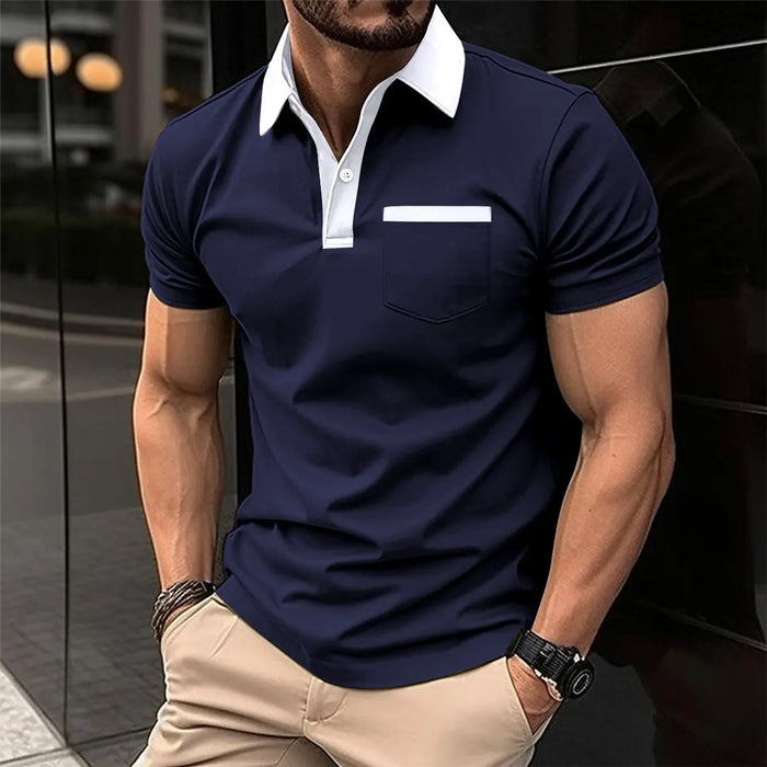 Trendy Men's Fashion Tops - Stylish Polos Navy Blue