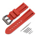 Penahai Men's Rubber Watch Strap Red black buckle