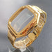 Stainless Steel Watch Case and Band Set Gold