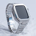Watch Integrated Stainless Steel Metal Protective Case Silver