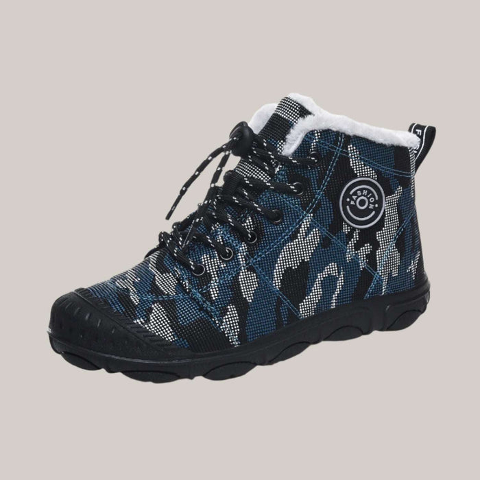 Children's Waterproof Round-Toe Sneakers Navy Blue