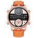 Waterproof Sports Quartz Style Men's Watch Rose gold