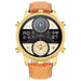 Men's Water-Resistant Sports Quartz Watch Gold