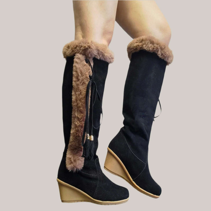 Winter Plush Long Combat Boots