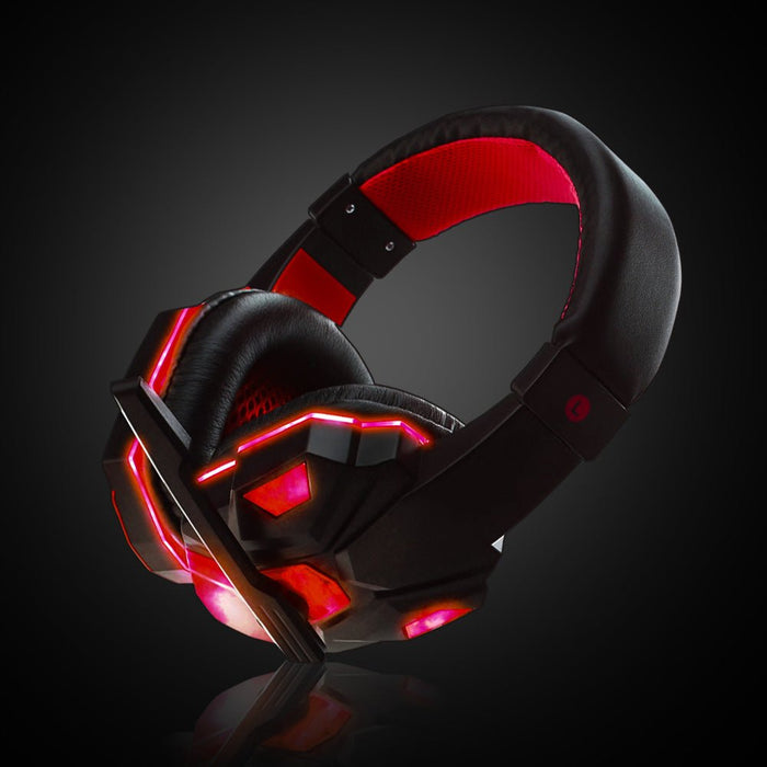 Wired headset for gaming Black With light