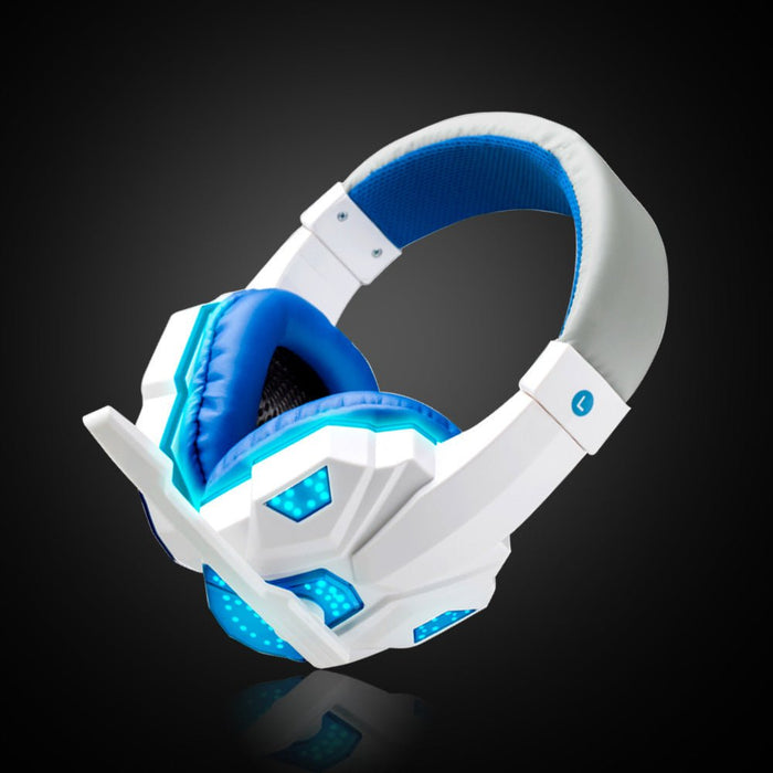 Wired Gaming Headset Blue With light