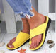 Women Slippers Flat Sole Casual Soft Big Toe Foot Sandal
