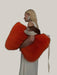 Women's Fur Handbags Orange