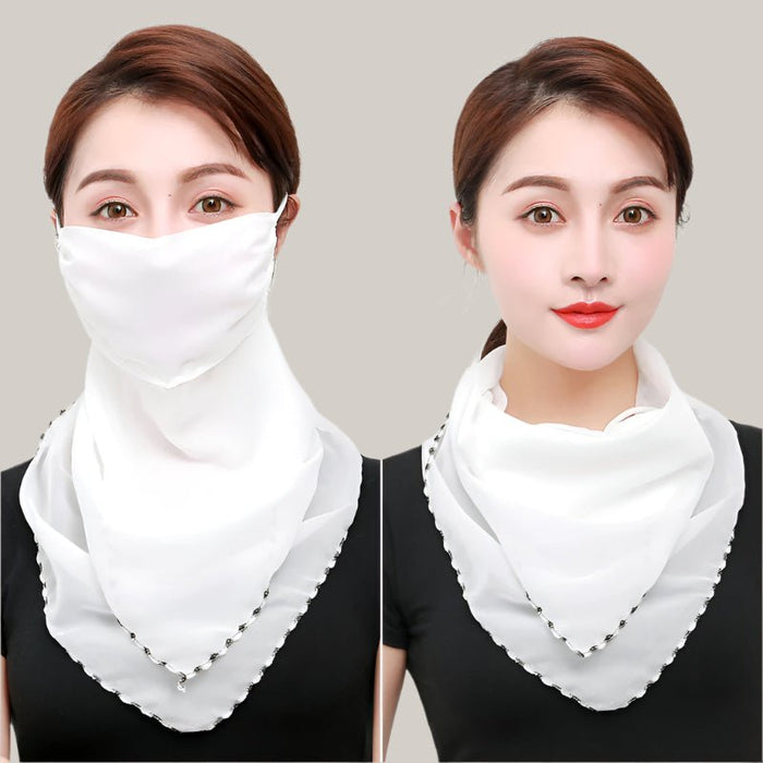 Women's Sun-Protection Scarf White
