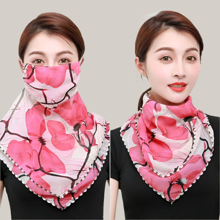 Women's Sun-Protection Scarf Lotus