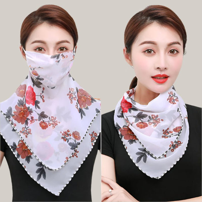 Women's Sun-Protection Scarf Peony