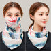 Women's Sun-Protection Scarf Blue feather