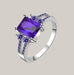 Purple Zircon Ring for Men and Women