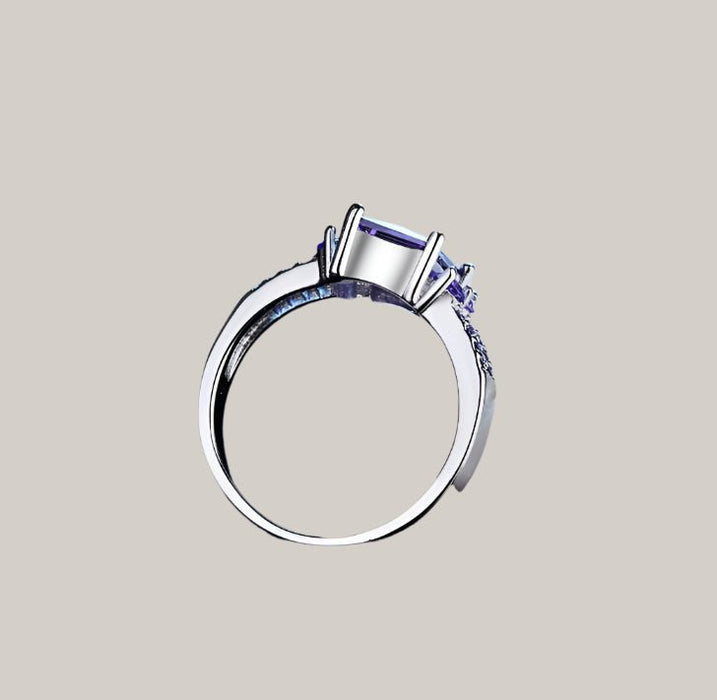 Purple Zircon Ring for Men and Women