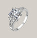 Purple Zircon Ring for Men and Women White