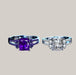 Purple Zircon Ring for Men and Women